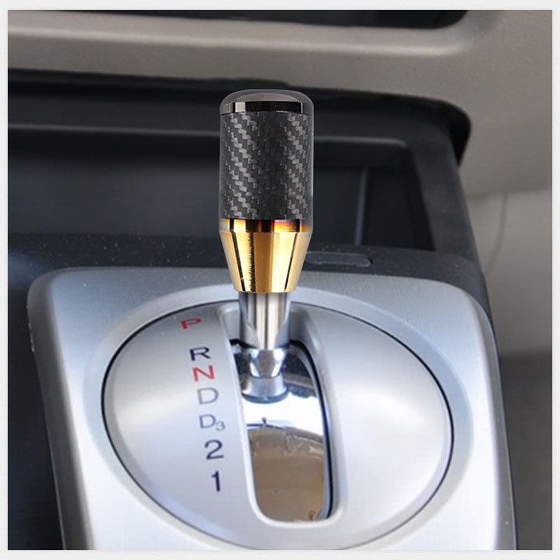 Bằng Sợi Carbon nắp cần sang số ô tô Núm gạt cần số xe hơi thủ công tự động 1chiếc 8cm thông dụng tay nắm cần gạt số ô tô đầu cần số ô tô trang trí bảo vệ an phụ kiện nội thất ô tô