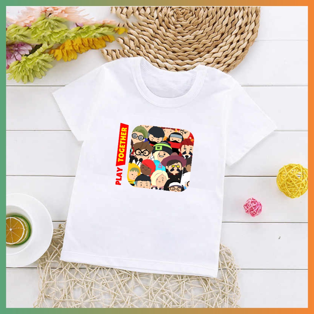 Áo thun màu trắng in hình trang phục trong game Play together cực hot cho bé trai bé gái cực HOT nhều mẫu đẹp