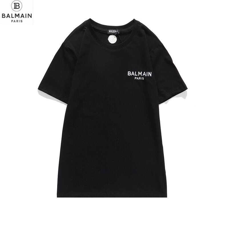 BALMAIN Áo Thun Tay Ngắn In Chữ Thời Trang Cho Nam Và Nữ