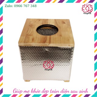 Ghế xông vùng kín cao cấp bằng gỗ - Tặng bọc cách nhiệt