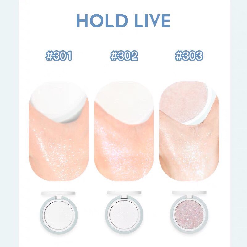 Phấn nhũ bắt sáng HOLD LIVE cún bông xanh Soft Cute Water Sense Highlighter xinh xắn trendy lâu trôi HL483 HLIV74