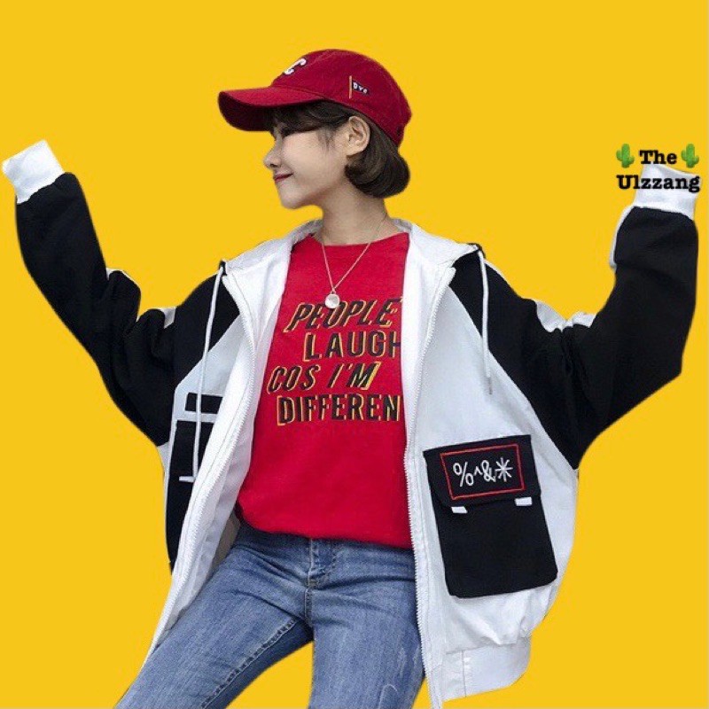 🌵 𝐓𝐡𝐞𝐔𝐥𝐳𝐳𝐚𝐧𝐠 🌵 CM Áo Khoác Dù Phối Tay Túi Hộp (Kèm Video, Hình Thật)