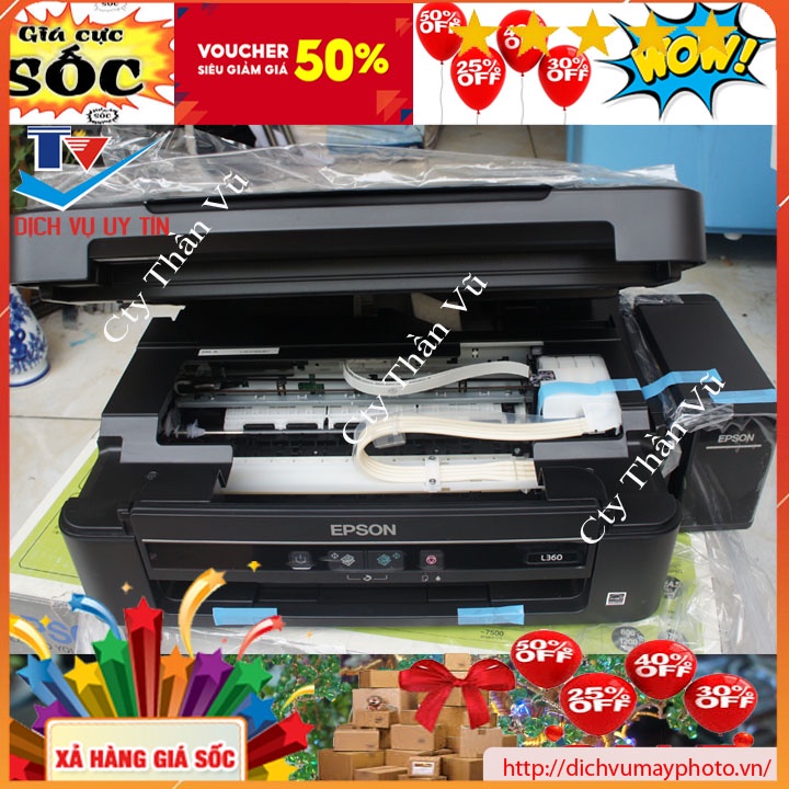 Máy in Epson đa chức năng L360 hàng bền in photocopy scan hàng mới nguyên hộp chạy ổn định