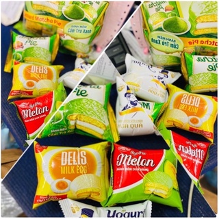 {SALE}1 Cái Bánh CHocopie size to Có 5Vị - Cốm Trà Xanh - Dưa Lưới-Trứng Muối-Sữa Chua Dâu & Sầu Riêng Siêu Ngon