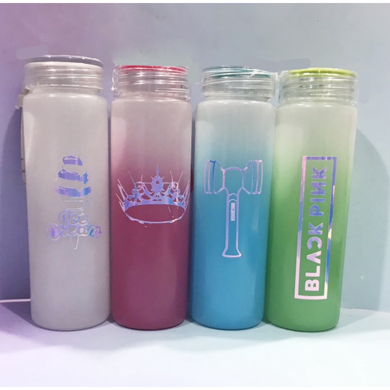 Bình nước màu loang blackpink BNML3 bình nước hologram blink thần tượng 500ml