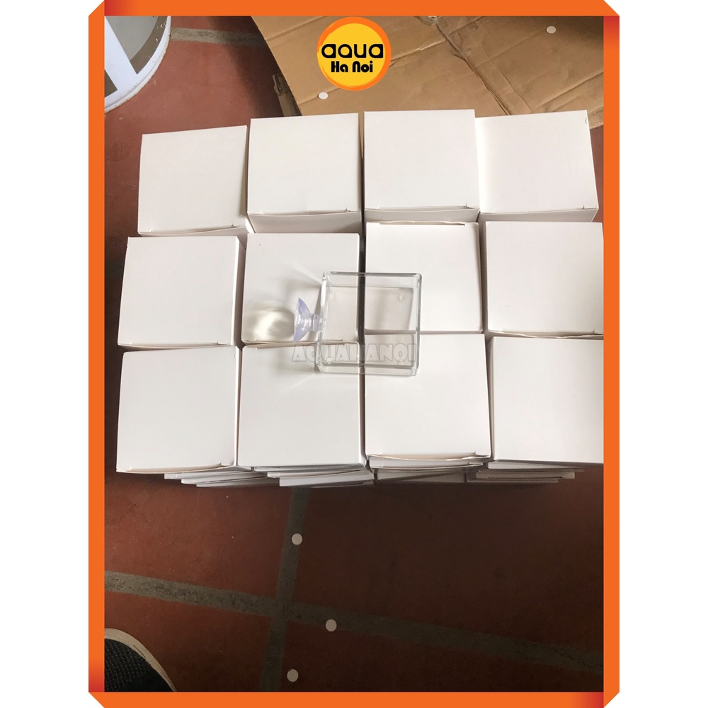 Chén đĩa thủy tinh, arylic đựng thức ăn cho cá tép thủy sinh