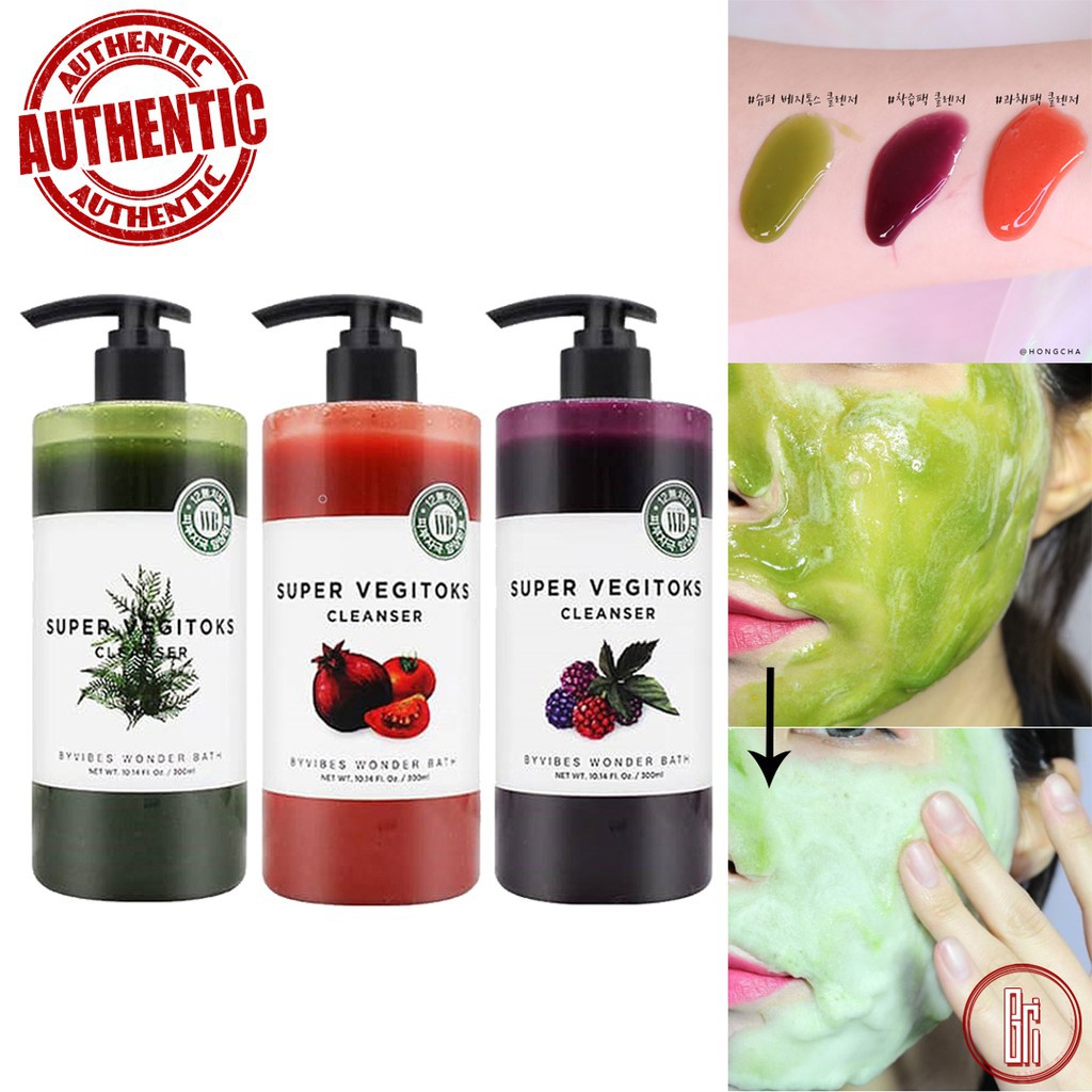 Sữa Rửa Mặt Rau Củ Thải Độc Wonder Bath Super Vegitoks Cleanser 300ml