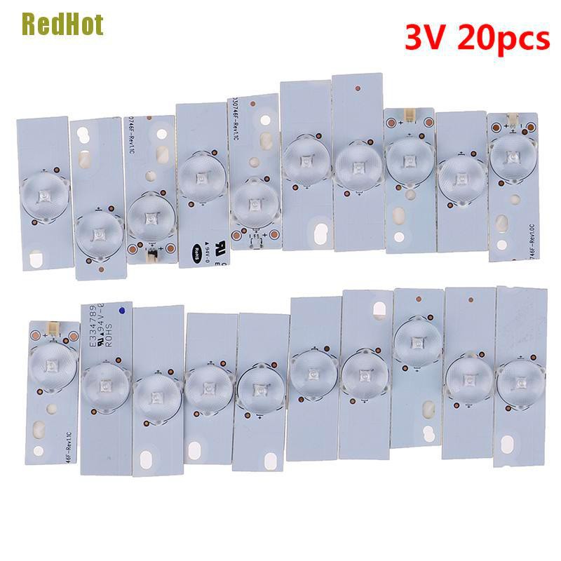 Bộ 20 Bóng Đèn Led 3V 6V 32-65 Inch Chất Lượng Cao