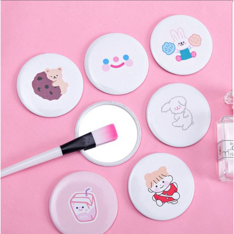 Gương mini 1 mặt họa tiết dễ thương mẫu mới