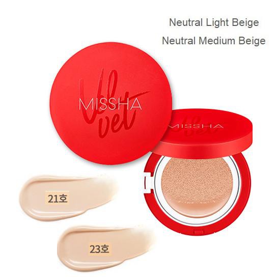 [2 Tone Màu] Phấn Nước Mỏng Mịn - Che Phủ Tốt - Lâu Trôi Missha Velvet Finish Cushion SPF50+ PA+++