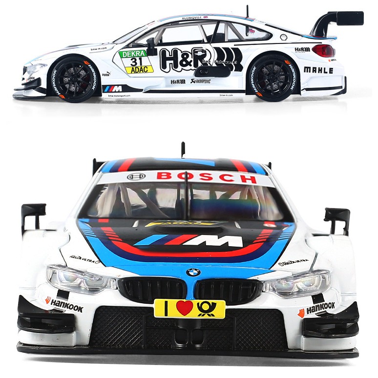Ô tô Mô Hình BMW M4 DTM tỉ lệ 1:32 Màu trắng. Mô hình siêu xe, mô hình xe đua BMW