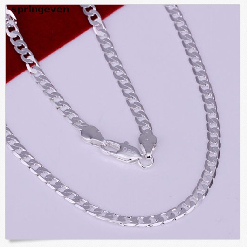 Vòng cổ Dẹt Bằng Bạc Sterling 925 4MM Cho Nam