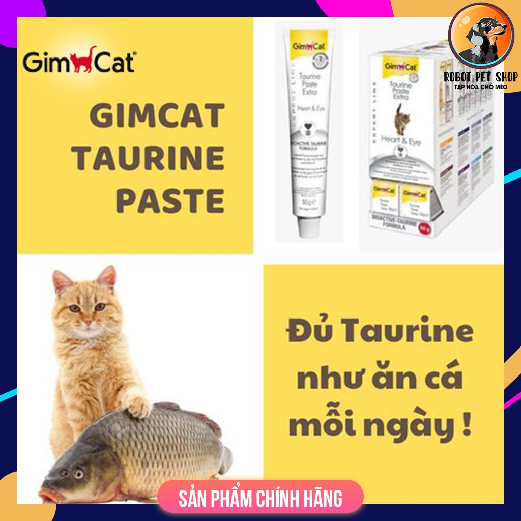 (50g) Gel dinh dưỡng cho mèo Gimcat Taurine Paste Heart &amp; Eye - ROBOT PETSHOP