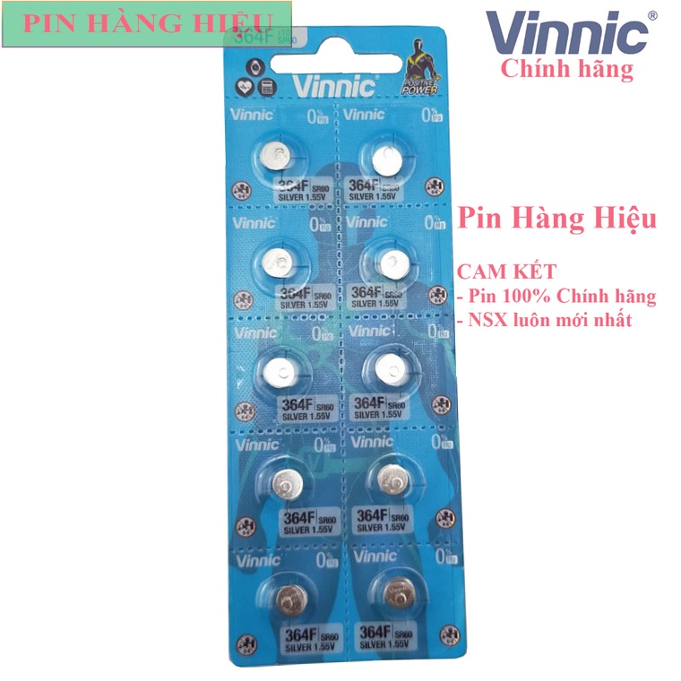 Pin đồng hồ oxit bạc Vinnic 364/ SR621SW / SR60 / 364F (Loại tốt - Giá theo số viên)
