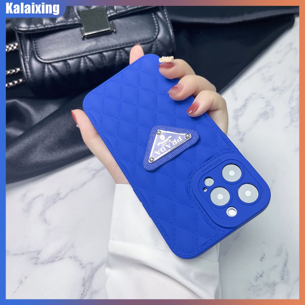PRADA Ốp Điện Thoại Mềm Họa Tiết Kim Cương Sang Trọng Cho iPhone 14Plus 14 Pro Max 13Pro 12Promax 11Pro Xs Max Xr X Xs