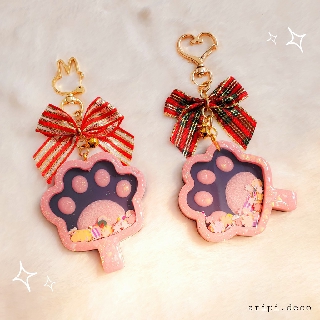 [ORDER] Móc khóa handmade Chân Mèo / Resin shaker/ Pin Huy Hiệu / Ghim cài áo