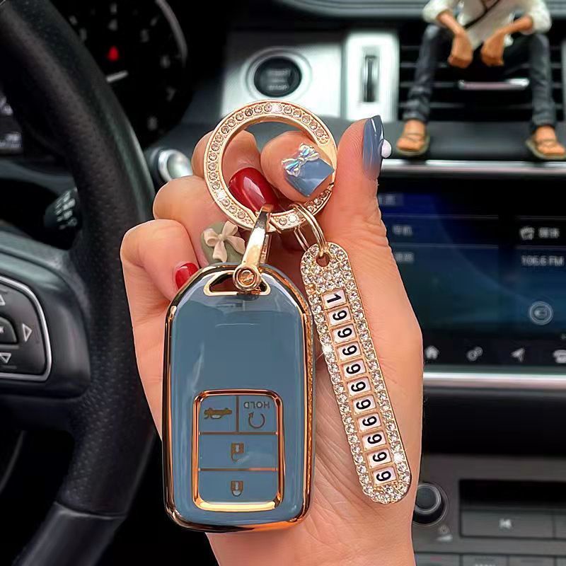 Vỏ TPU Bảo Vệ Chìa Khóa Điều Khiển Từ Xa Cho Xe Hơi Honda Civic CRV BRV City Accord 2014 to 2020