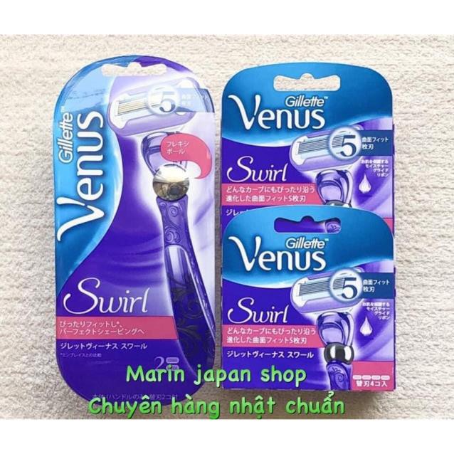 (Sale) Dao cạo lông body Gillette Venus 5 lưỡi màu tím cao cấp nội địa Nhật Bản
