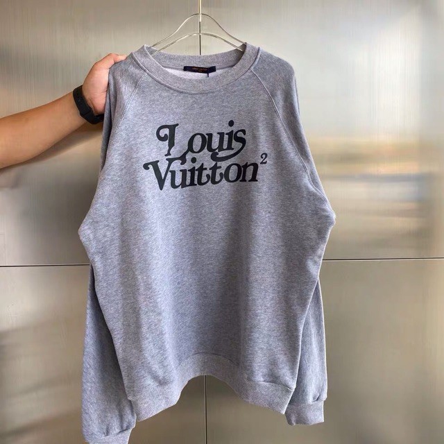 Áo SWEATER Trơn Xám [Louis Vuitton] Unisex Nam, Nữ