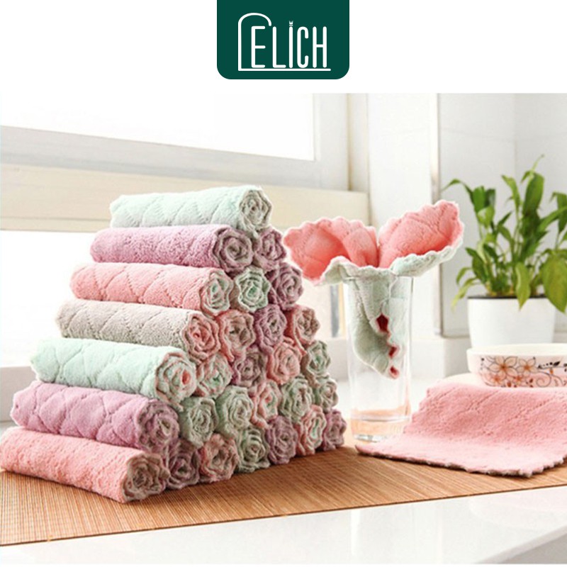 Khăn Lau 2 mặt đa năng - thấm hút nước tốt - mềm mịn, kháng khuẩn