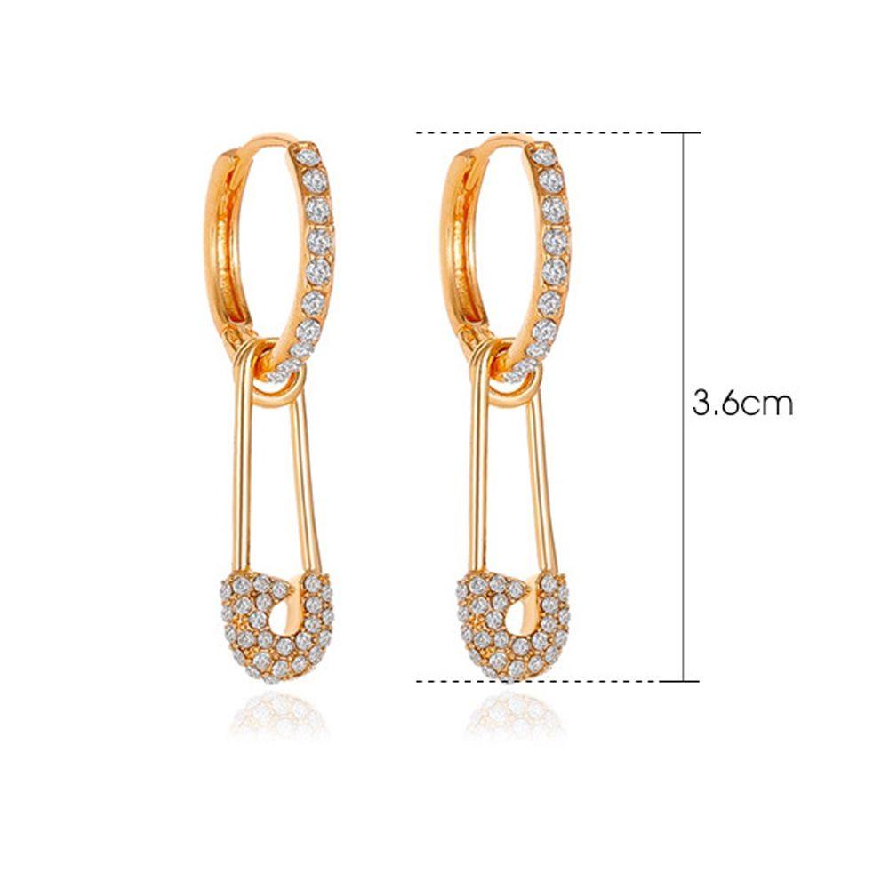 QQMALL Bông Tai Kim Loại Mini Đơn Giản Độc Đáo Cho Nữ
