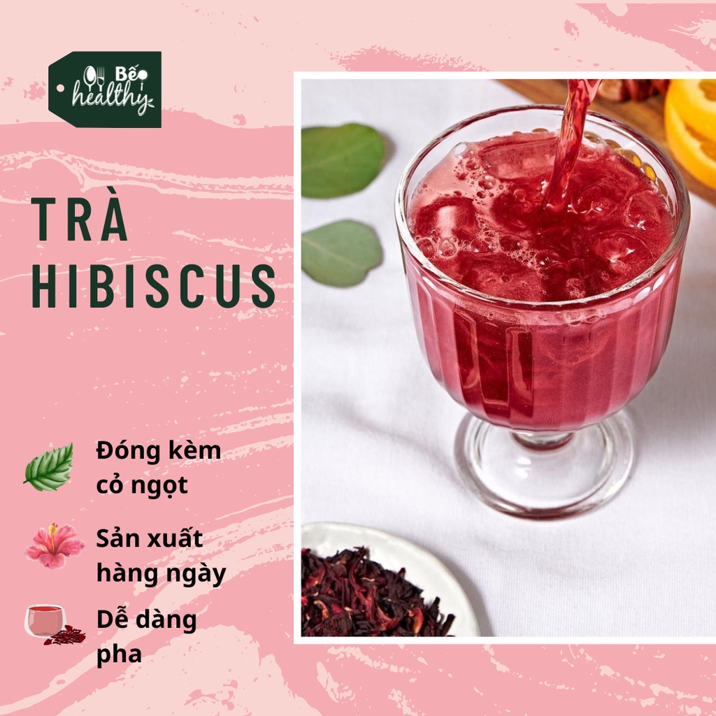 Trà atiso đỏ/ trà hibiscus detox hỗ trợ giảm cân - Bếp Healthy Hà Nội