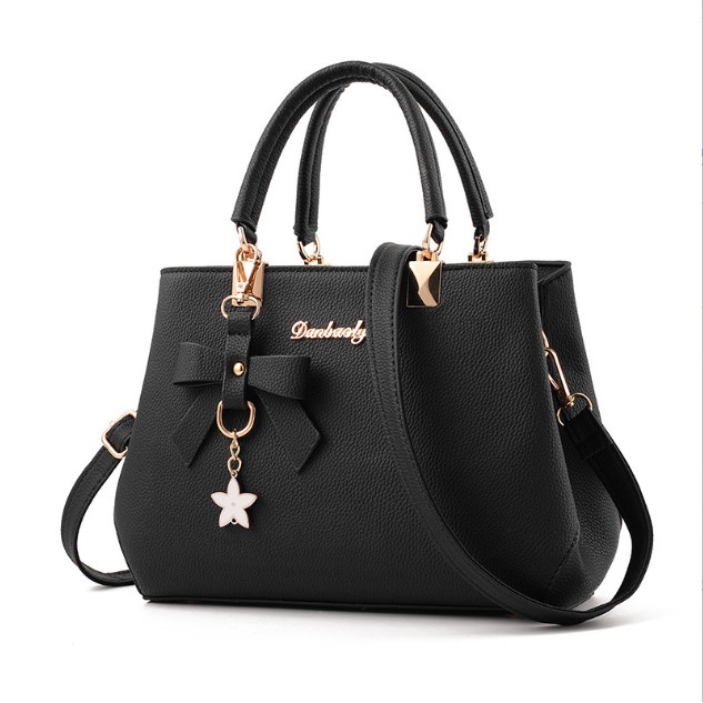 Túi xách tay nữ thời trang công sở da sần đính nơ BAG U DNO22