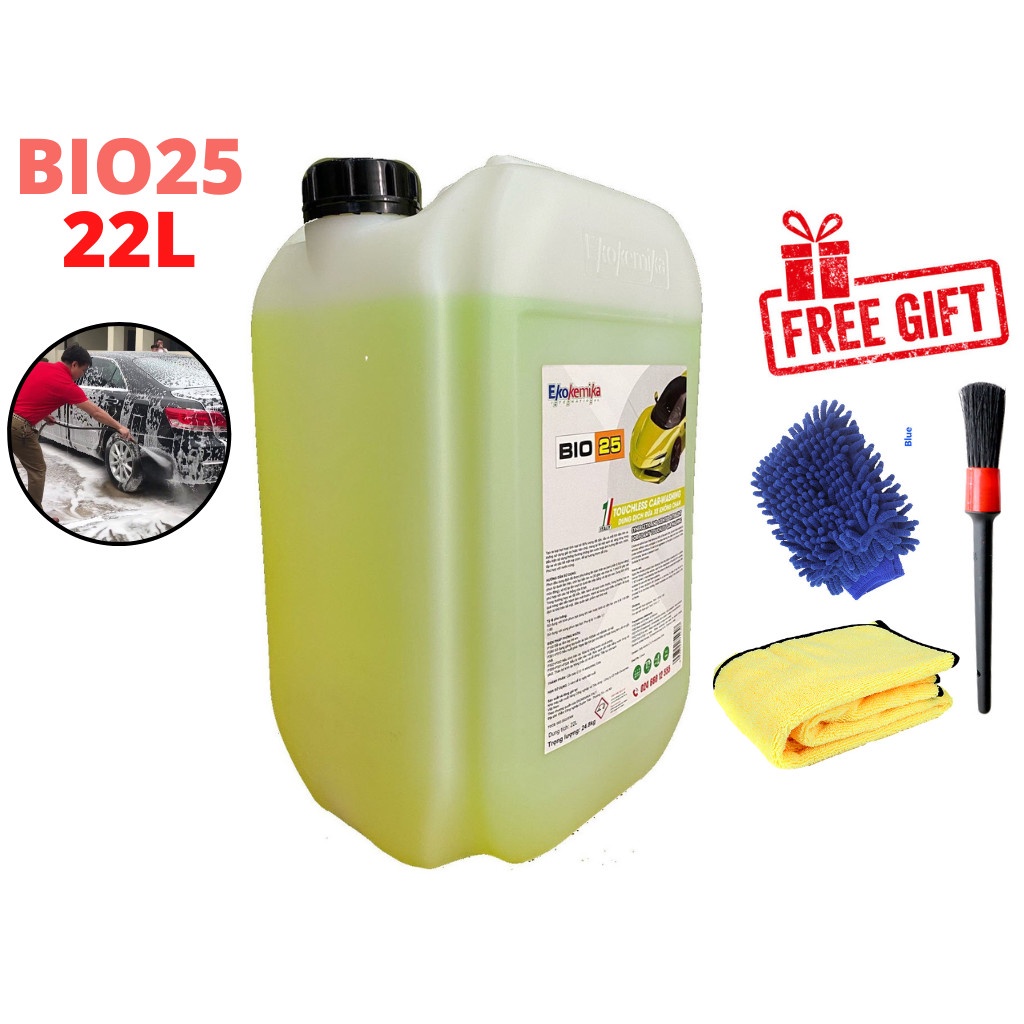 Dung Dịch Rửa Xe Không Chạm Siêu Sạch Ekokemika BIO25 22L Kèm Quà Tặng