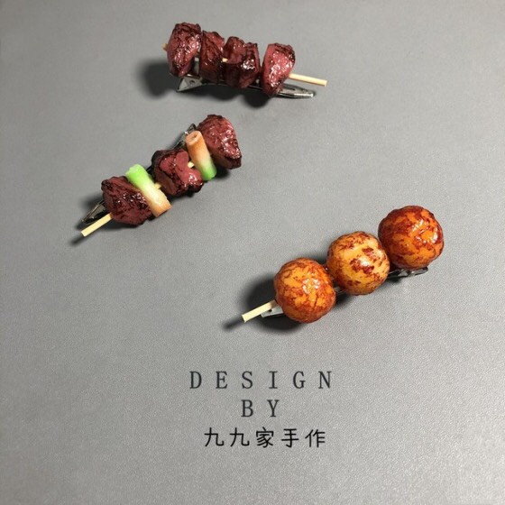 Cặp tóc hình đồ ăn đáng yêu, phụ kiện tóc