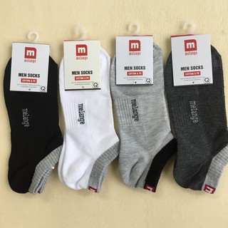 Tất/Vớ Nam Cao Cấp Melange Cổ Ngắn Sợi Cotton Thấm Hút Mồ Hôi, Khử Mùi ME0101