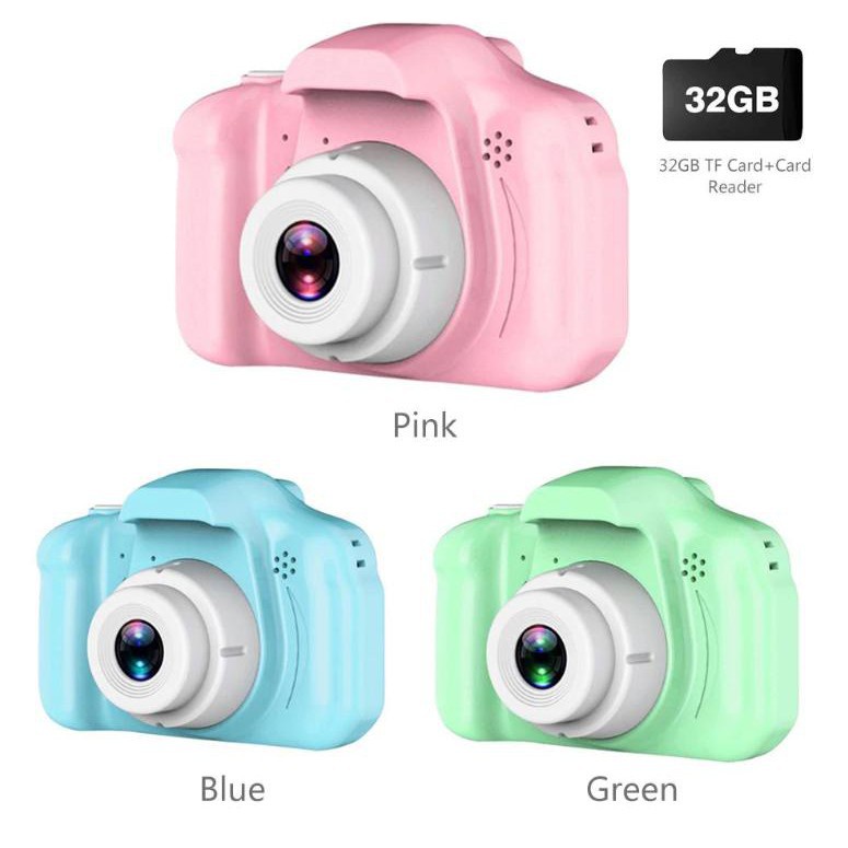 Máy ảnh mini 💖𝑭𝑹𝑬𝑬𝑺𝑯𝑰𝑷💖 Máy ảnh kỹ thuật số 2.0 inch 1080P có 3 màu cho bé | BigBuy360 - bigbuy360.vn