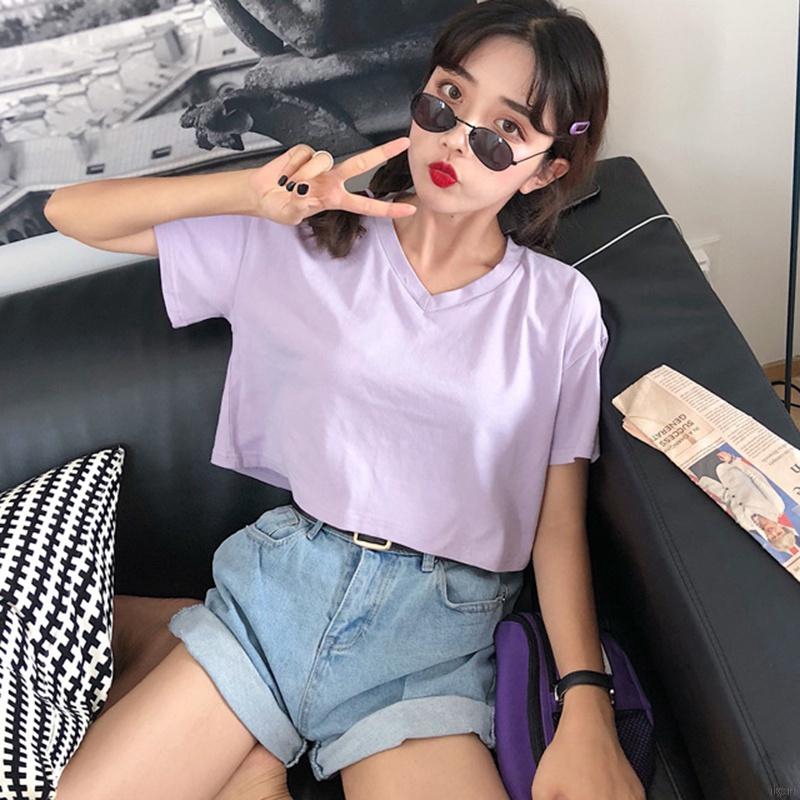 Áo Thun CROPTOP CỔ TIM TRƠN Nữ (Khách xem BẢNG SIZE nhé)