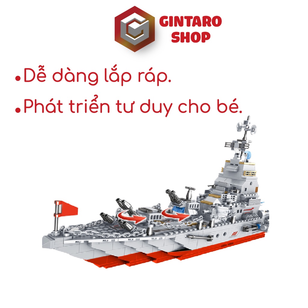 Bộ xếp hình Lego tàu robot 1000 chi tiết cho bé , Đồ chơi lắp ráp Lego giúp phát triển tư duy và sáng tạo GINTARO SHOP