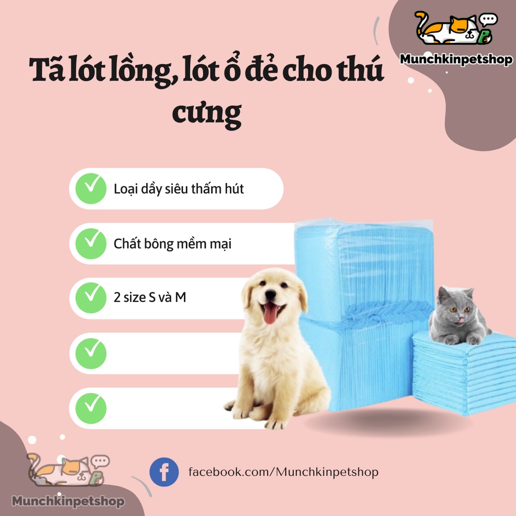 Tã lót ổ chó mèo - Miếng lót chuồng chuồng chó mèo - Miếng lót vệ sinh khử mùi, siêu thấm