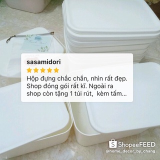 Hộp Đựng Đồ Bằng Nhựa Màu Trắng Cao Cấp Đựng Mỹ Phẩm, Quần Áo, Lưu Trữ Đồ Đạc, Tài Liệu, Decor Phòng Tiện Dụng