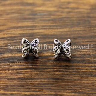 Charm Úp (Charm Ốp) Hạt Hai Đầu Bạc 925, Phụ Kiện Phối Vòng Tay Phong Thuỷ, Chuỗi Hạt, Trang Sức S45 - Bead Art