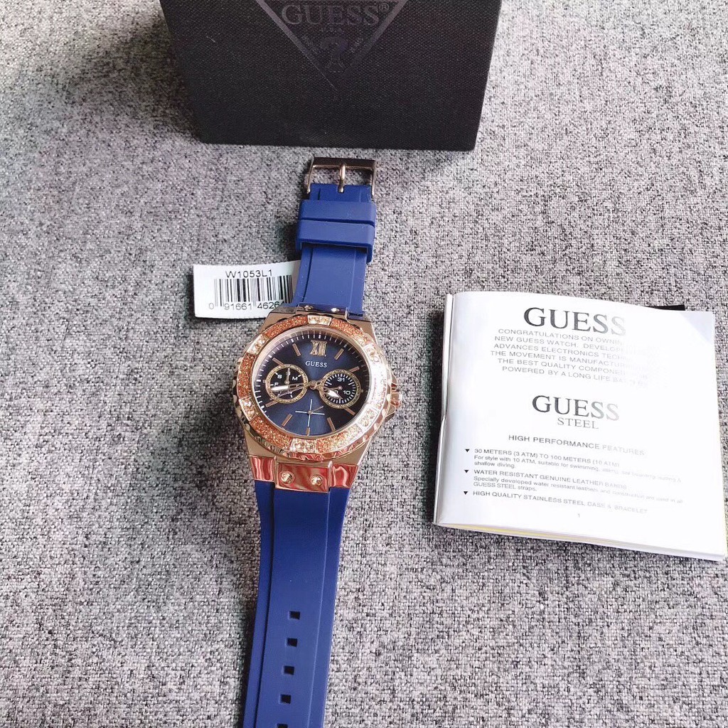 Đồng hồ nữ unisex guess w1053l1 màu blue