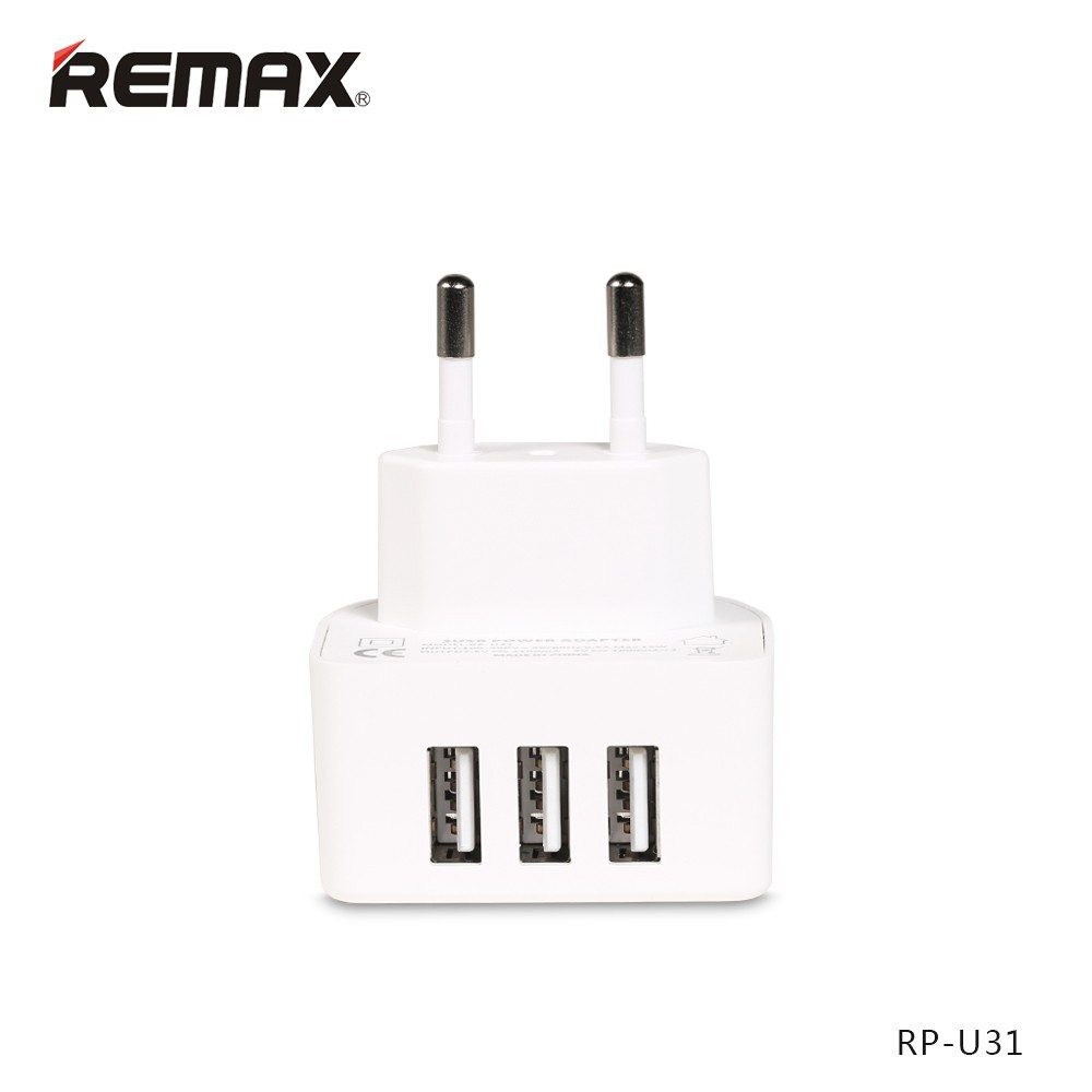 Củ Sạc Remax Moon Series 3 Cổng Usb 3.0a - Rp-u31