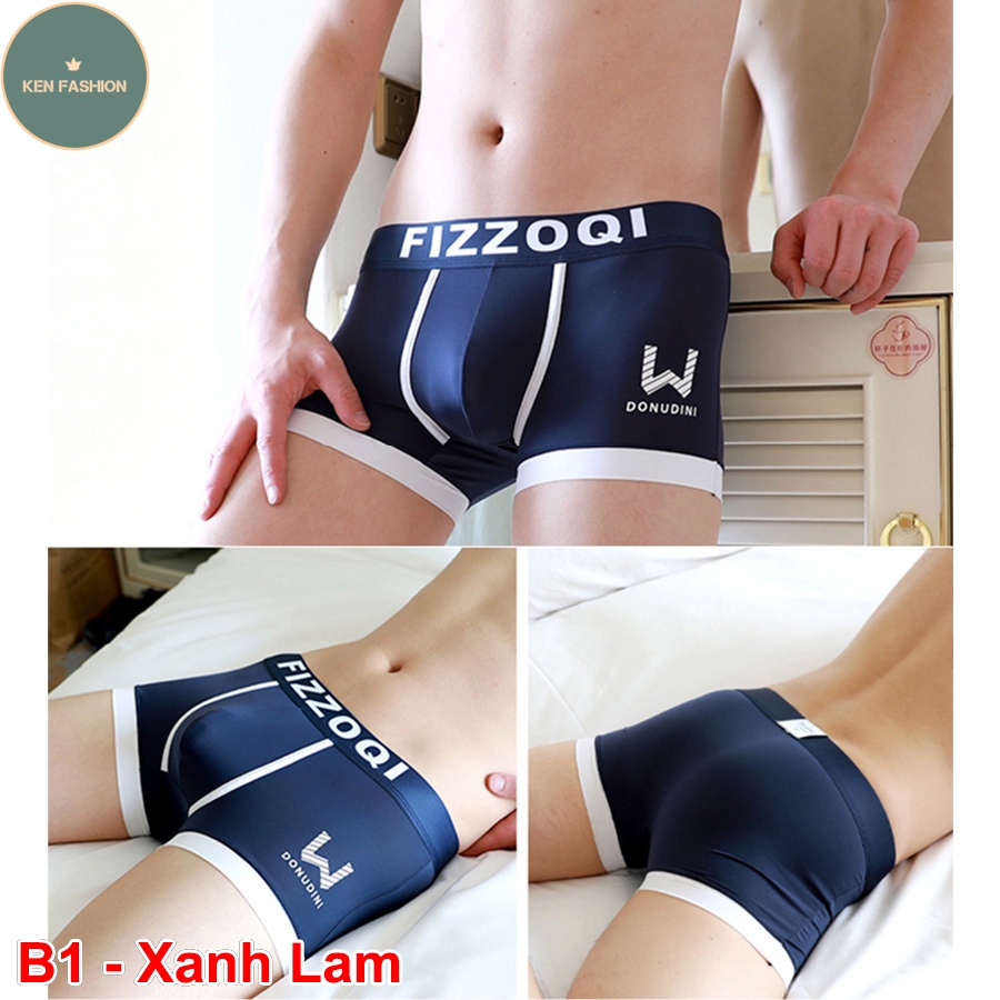 Quần lót nam cao cấp FIZZOQI QS6 quần sịp đùi chất liệu lụa, đầy đủ size từ 40-85kg