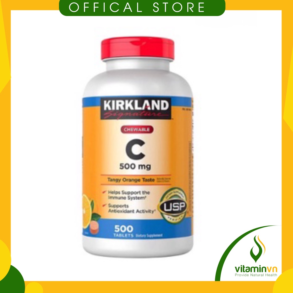 Viên ngậm Bổ Sung Vitamin C Kirkland Signature Chewable Vitamin C Kirkland 500mg