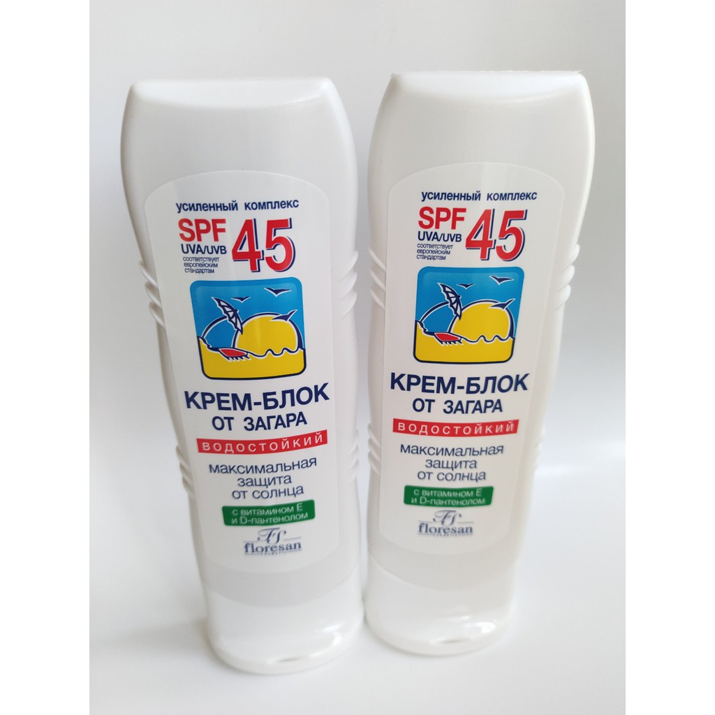 Kem chống nắng Floresan Spf 45 màu trắng 125ml _Nga.