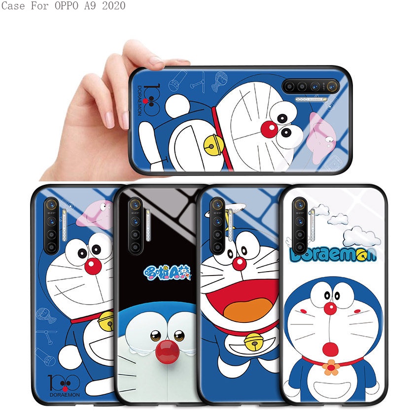 OPPO A9 2020 A5 A92 A52 A31 A73 A83 A91 Cho Ốp lưng điện thoại In Hình Cartoon Doraemon Cat