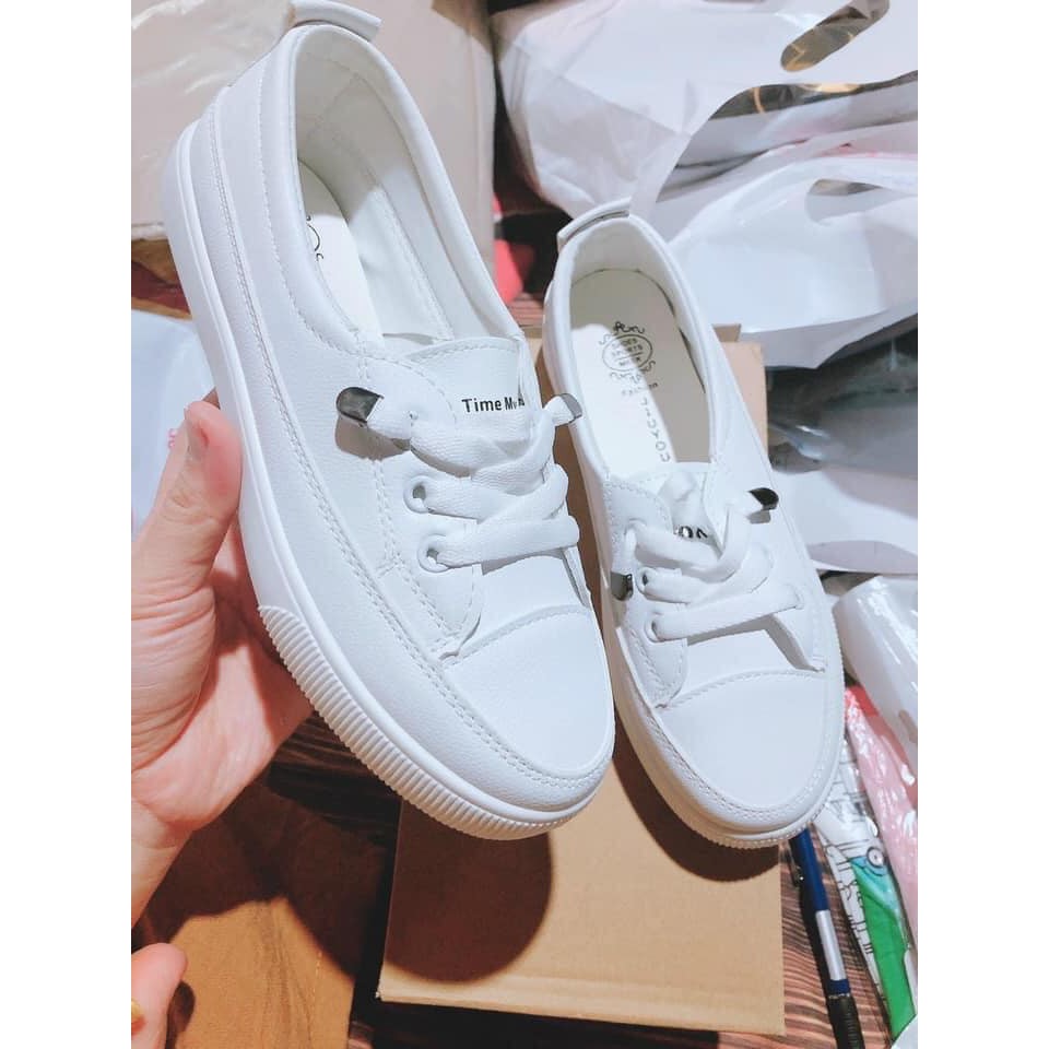 giày silipon trắng kem xinh xắn chất da pu hót trend 2021 | BigBuy360 - bigbuy360.vn