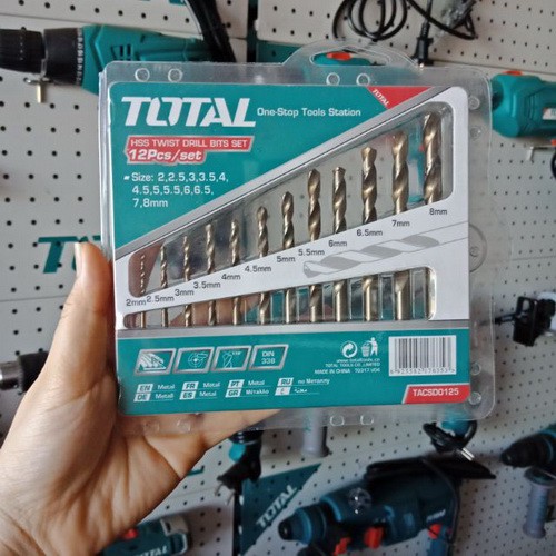 Bộ 12 Mũi Khoan Kim Loại TOTAL TACSD0125