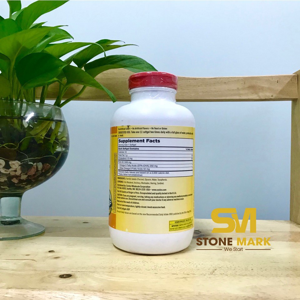 [Mã COS1505 giảm 8% đơn 300K] [DATE 12/2023] Dầu Cá Kirkland Fish Oil 1000Mg 400 viên của Mỹ | BigBuy360 - bigbuy360.vn