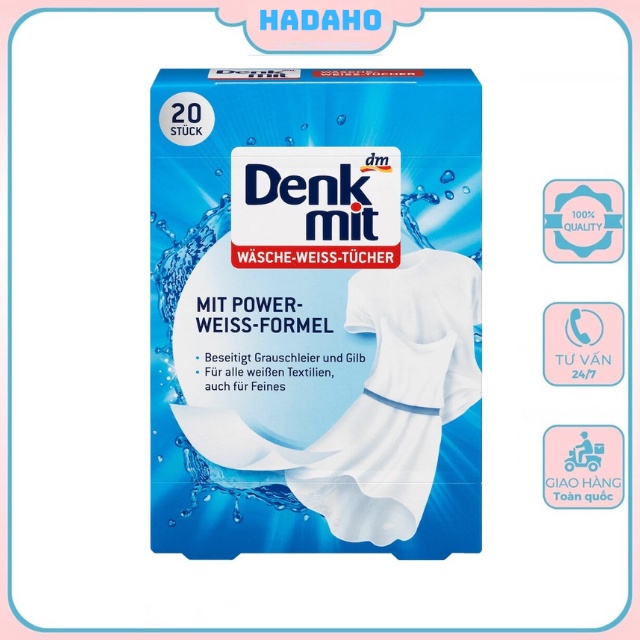 Tẩy trắng quần áo Denkmit 20 miếng
