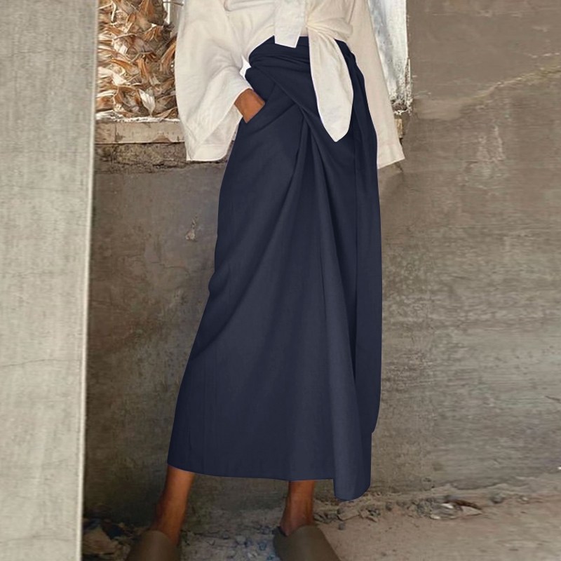 Chân Váy Maxi Nữ Celmia Dáng Rộng Lưng Cao Co Giãn Phong Cách Bohemian Độc Đáo | BigBuy360 - bigbuy360.vn