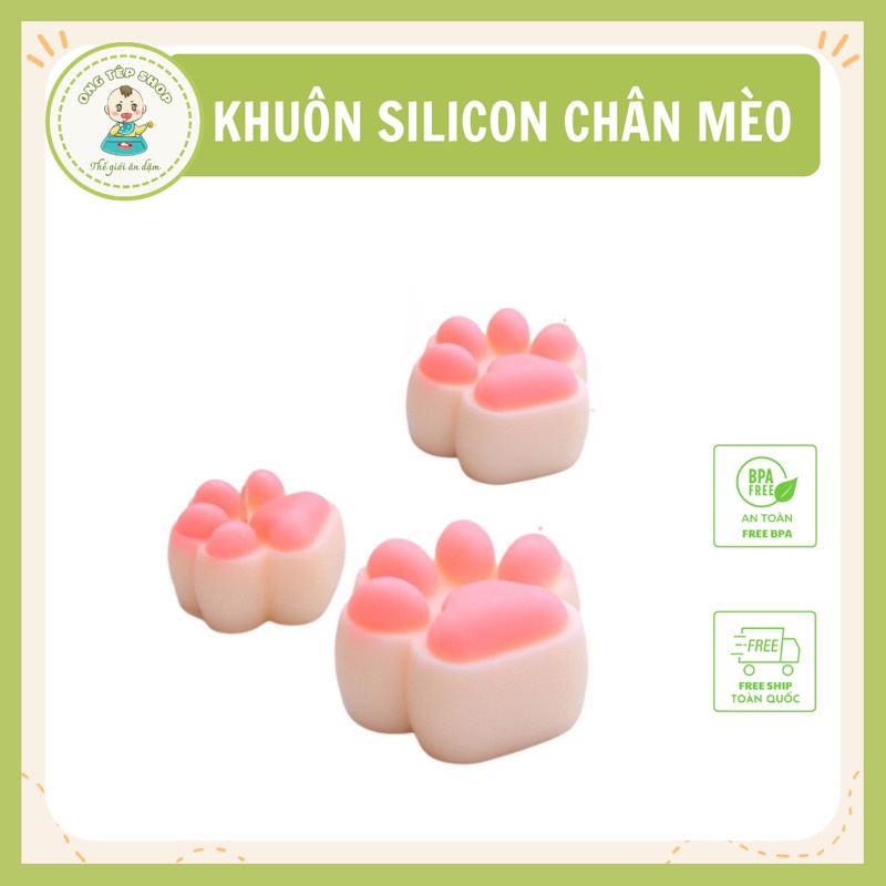 Khuôn silicon làm thạch, pudding hình chân cún dễ thương