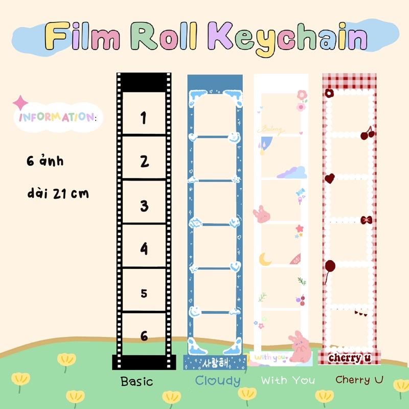 KEYCHAIN / MÓC KHÓA CUỘN PHIM HÌNH THEO YÊU CẦU