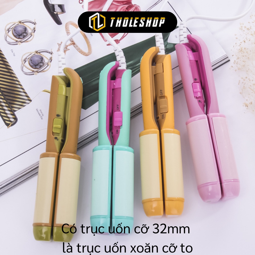 Máy uốn tóc mini - Máy Làm Tóc Mini Kemier 2 in 1 hình trái cây có cách nhiệt (uốn+ duỗi)  2872